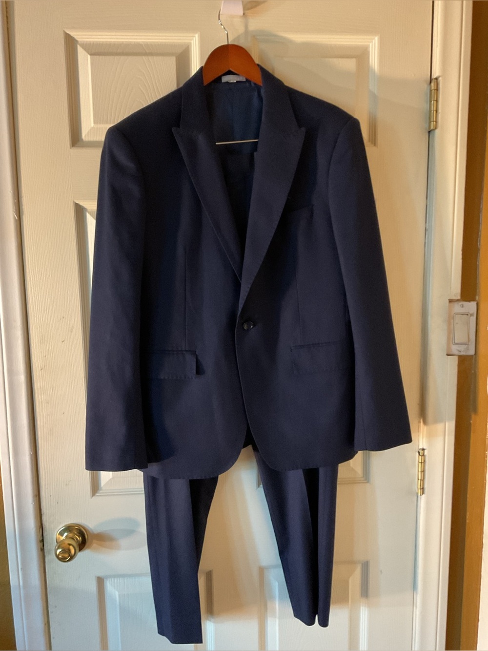 Rossiman Classic Men's Navy Blue Two-Piece Suit Blazer & Trousers